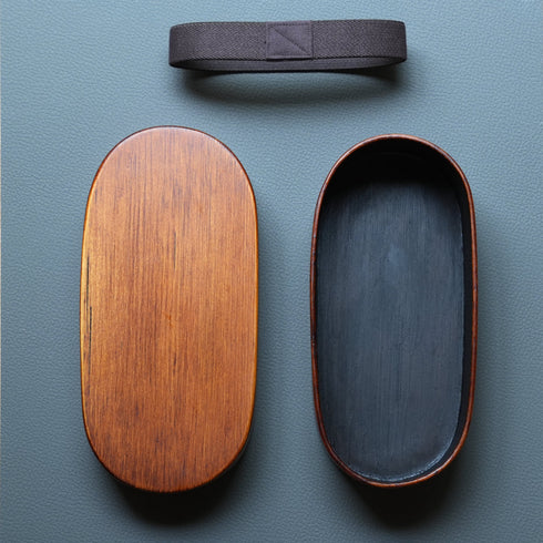 うるし塗りわっぱの弁当箱セット〈ランチベルト+八角箸(無色)付き〉