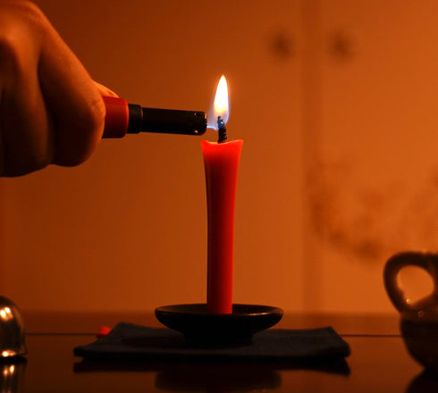 tomoshibi「和ろうそく」(朱・白)