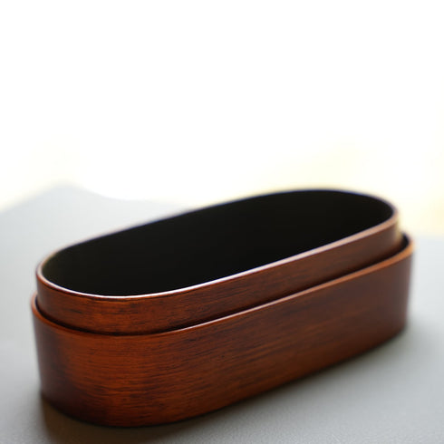 うるし塗りわっぱの弁当箱セット〈ランチベルト+八角箸(無色)付き〉