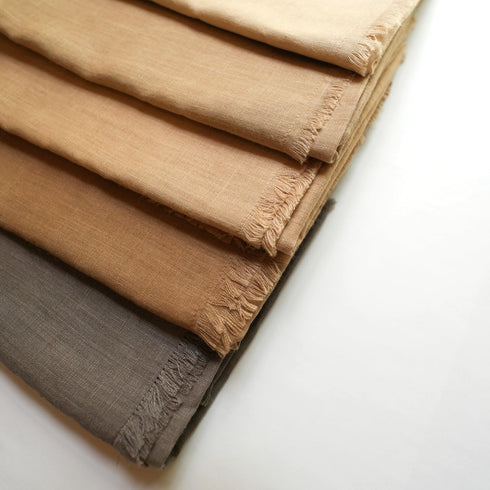 百日紅(サルスベリ)・草木染めリネンストール